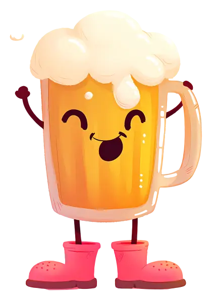 Cute Frothy Beer Glass Illustration