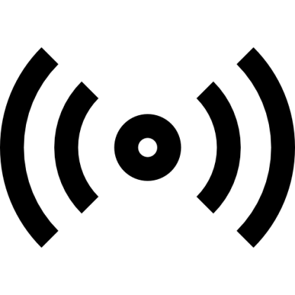 Black Wireless Signal Icon