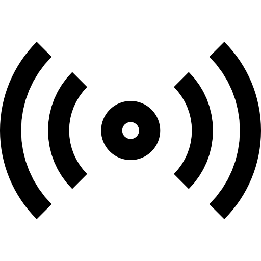 Black Wireless Signal Icon