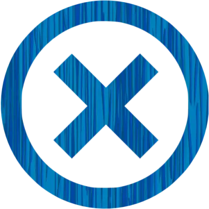 Blue Cross Symbol in Circle
