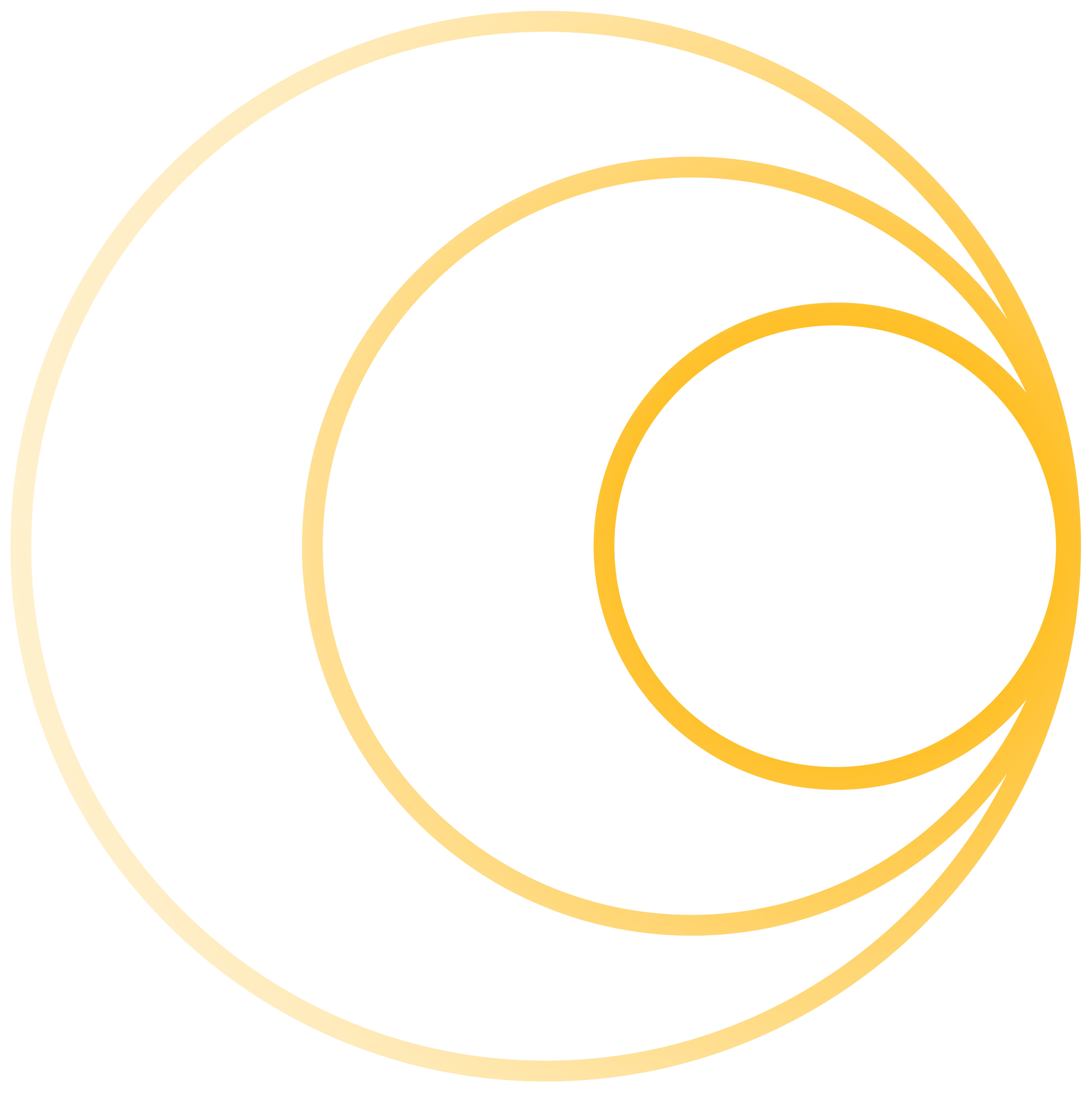 Yellow Concentric Circles Abstract Design
