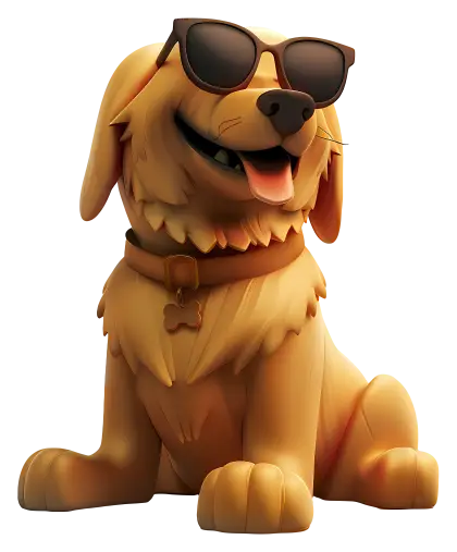 Cool Dog with Sunglasses