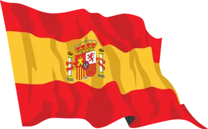 Spanish National Flag with Royal Coat of Arms