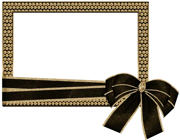 Gold Frame with Bow