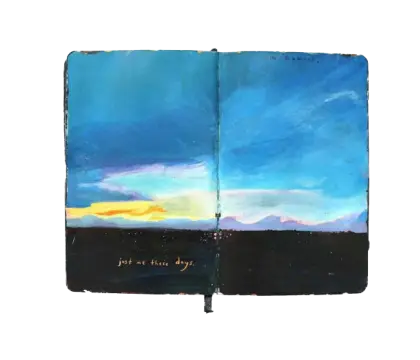 Open Book with Sky and Landscape