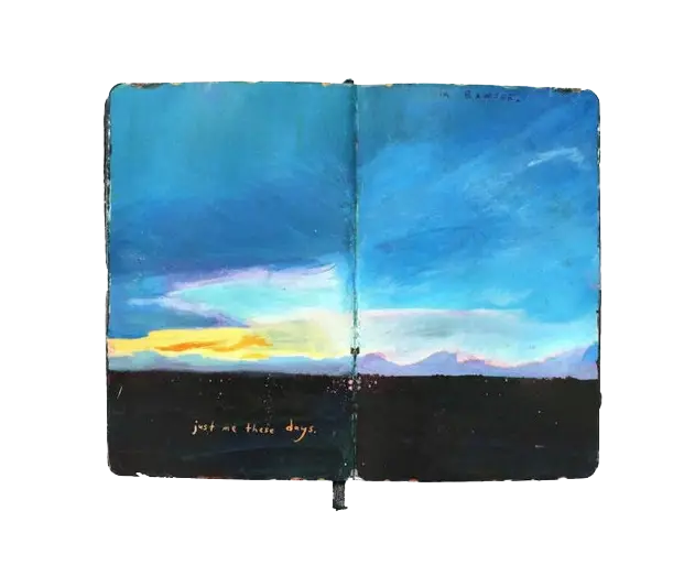 Open Book with Sky and Landscape