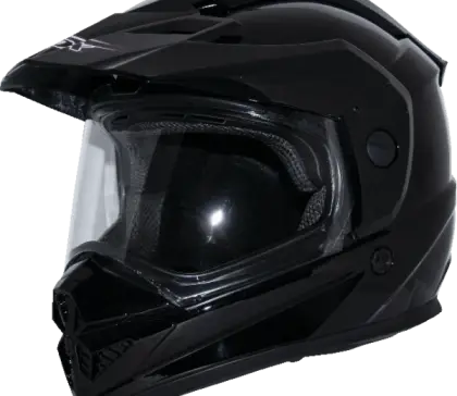 Black Motorcycle Helmet with Visor
