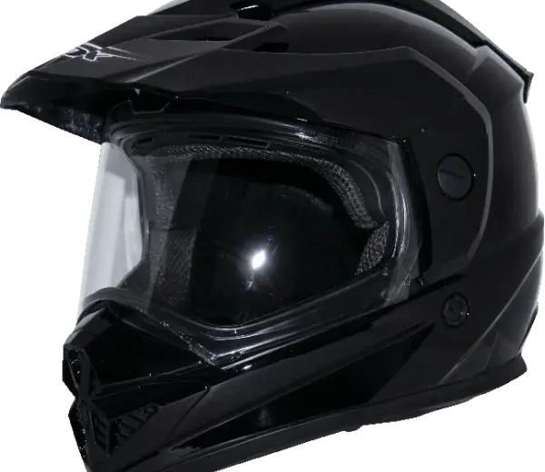 Black Motorcycle Helmet with Visor