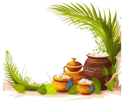 Traditional Clay Pots with Rice