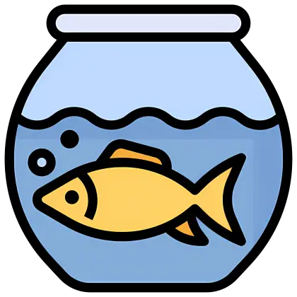 Fish Swimming in a Bowl Illustration