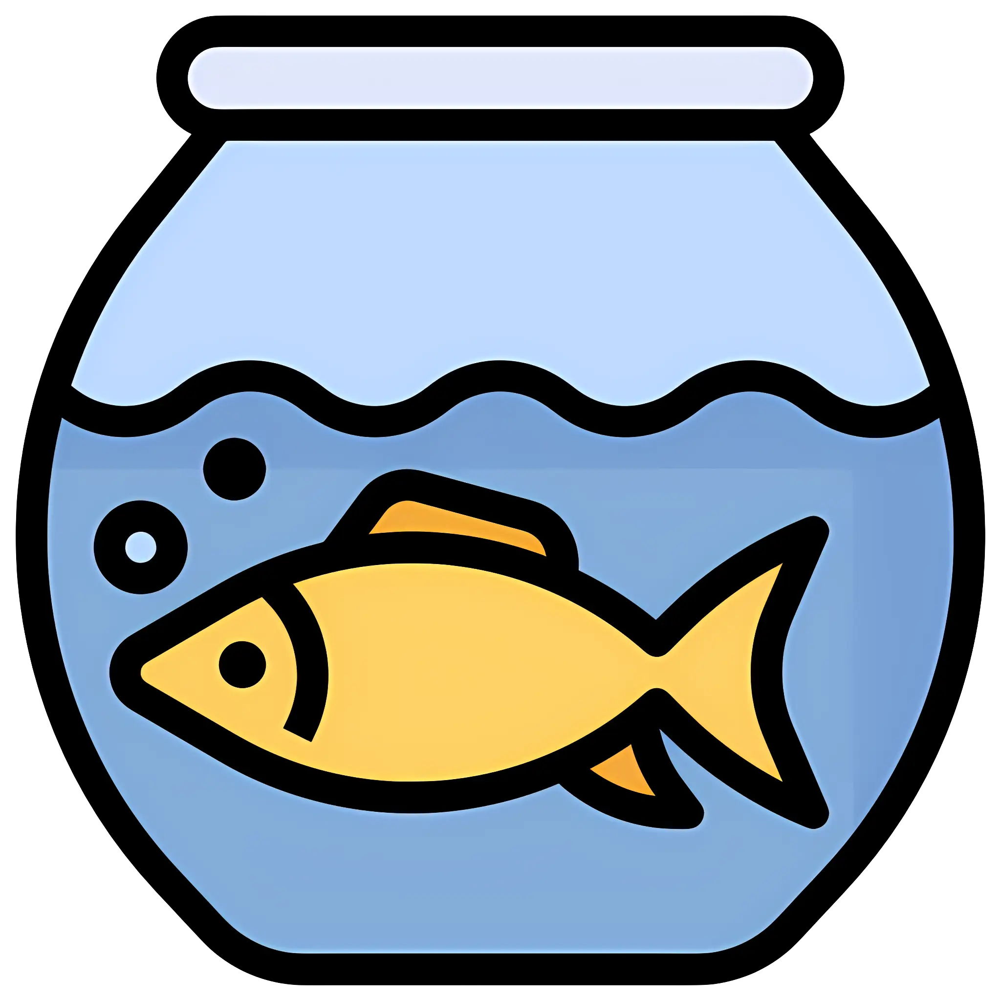 Fish Swimming in a Bowl Illustration
