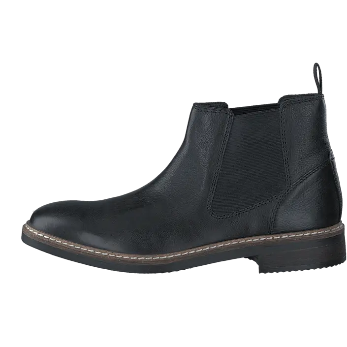 Black Leather Chelsea Boot