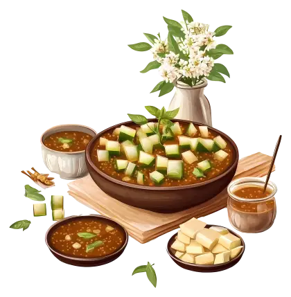 Bowl of Tofu with Herbs