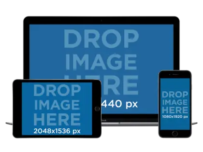 Digital Devices Mockup: Laptop, Phone and Tablet