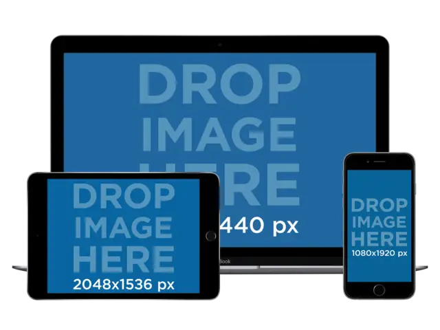 Digital Devices Mockup: Laptop, Phone and Tablet