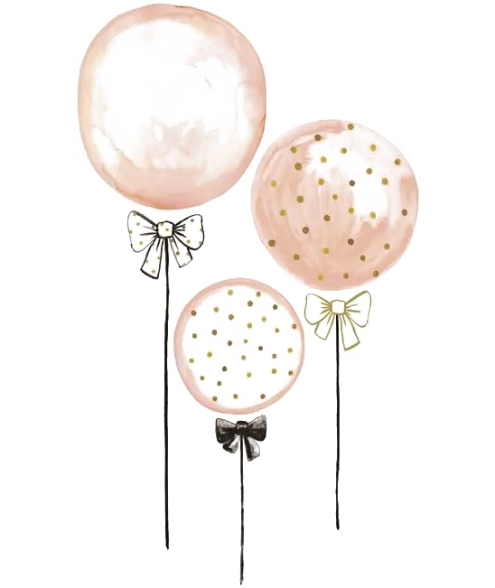 Festive Balloons with Bows