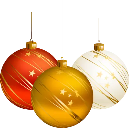 Red and Gold Christmas Ornament Balls