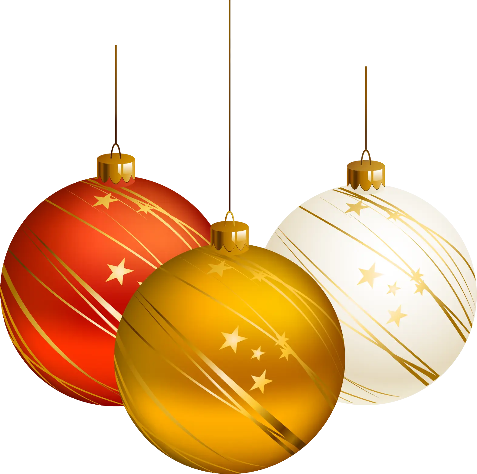 Red and Gold Christmas Ornament Balls