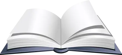 Open Book Illustration with Blank Pages