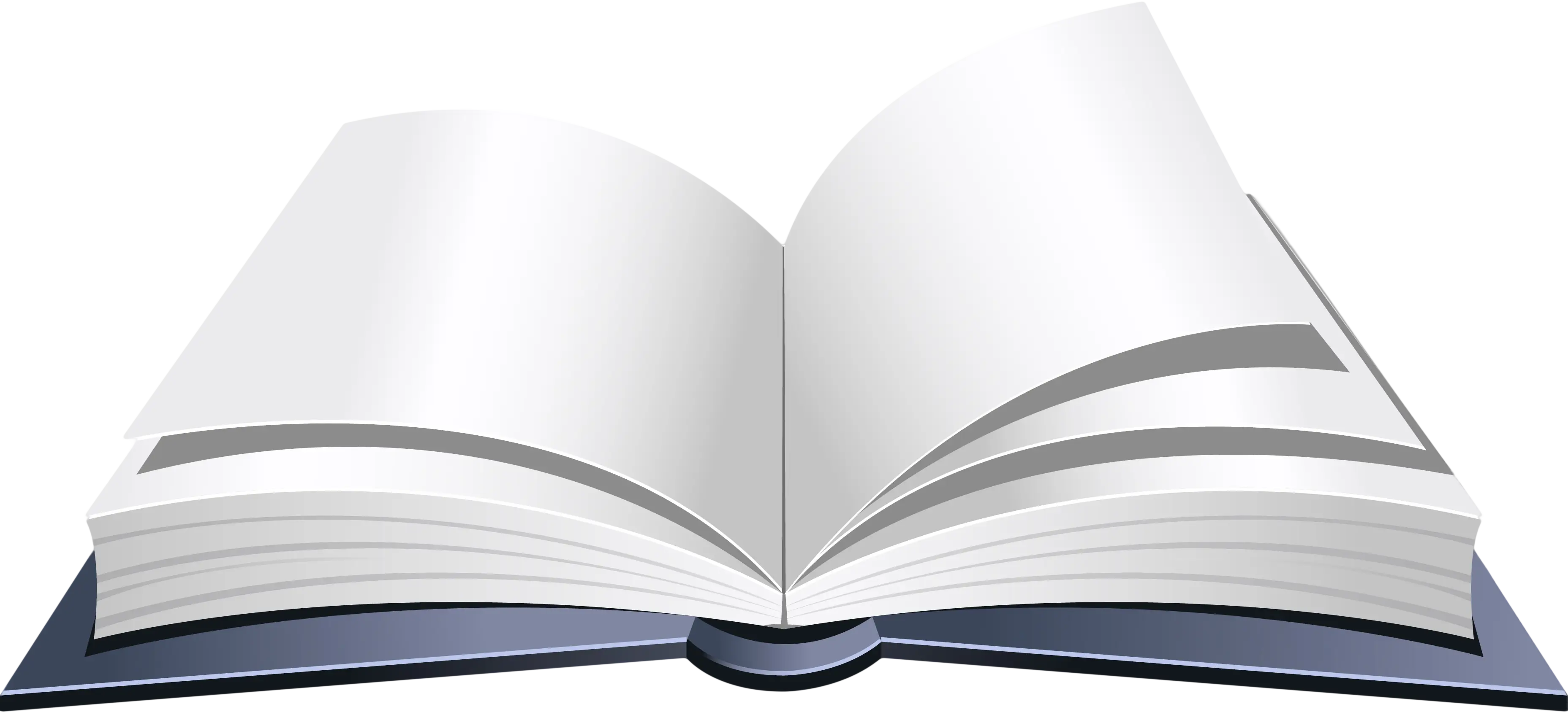 Open Book Illustration with Blank Pages