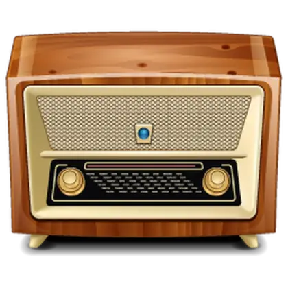 Vintage Wooden Radio with Retro Design