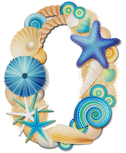 Colorful Starfish and Seashells Beach Decoration