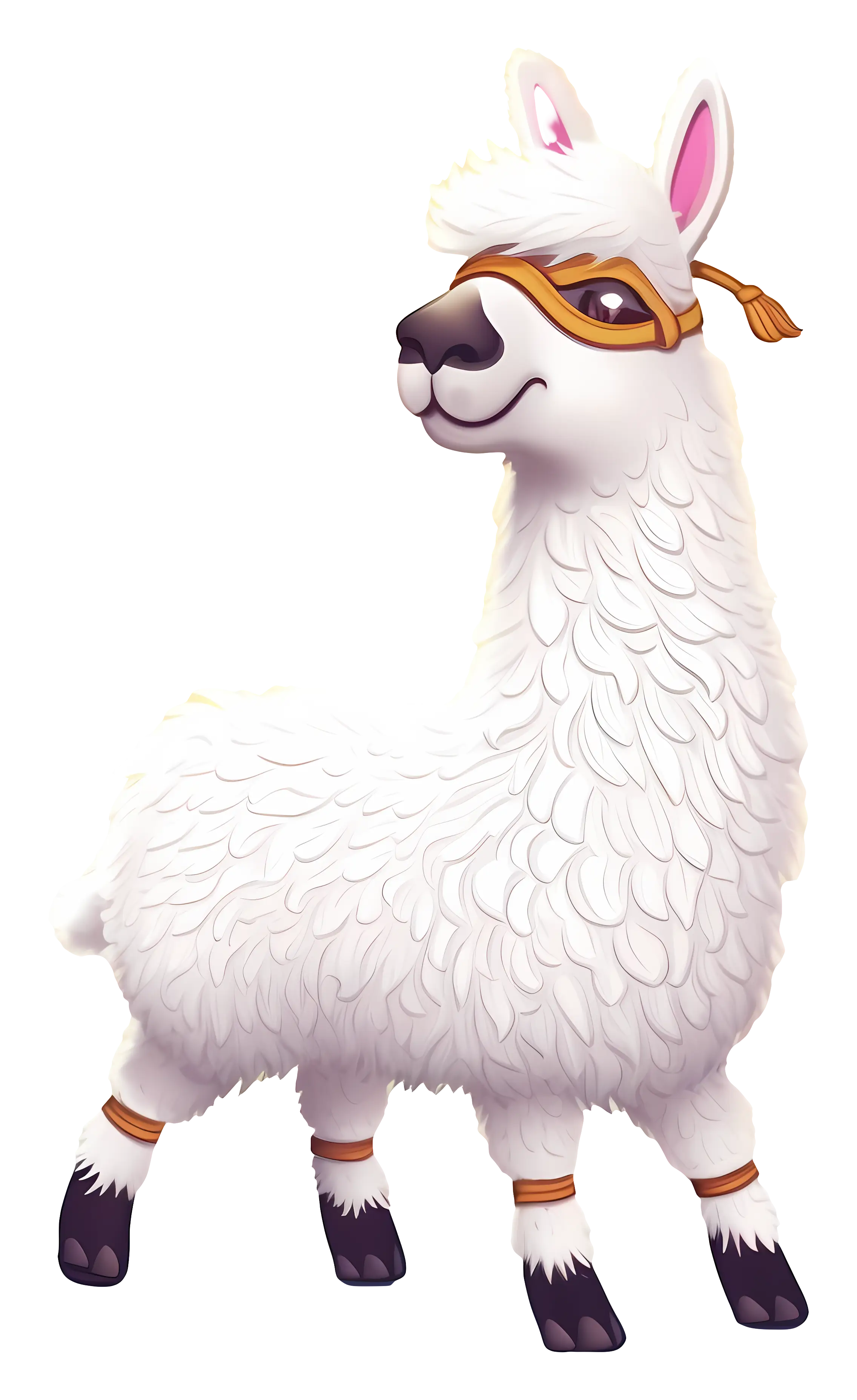 Cute Llama with Mask