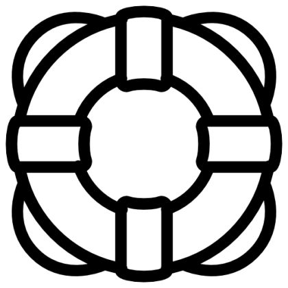 Lifebuoy Outline Safety Icon