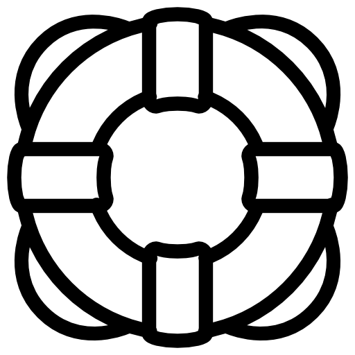 Lifebuoy Outline Safety Icon