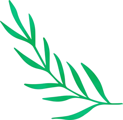 Simple Green Leaf Branch Design