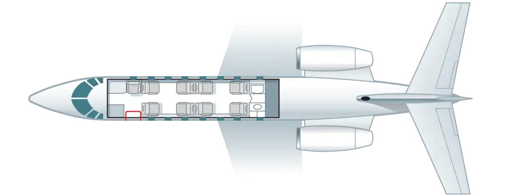 Airplane Seating Layout Blueprint
