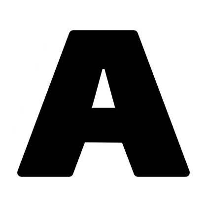 Bold Typography of Letter A