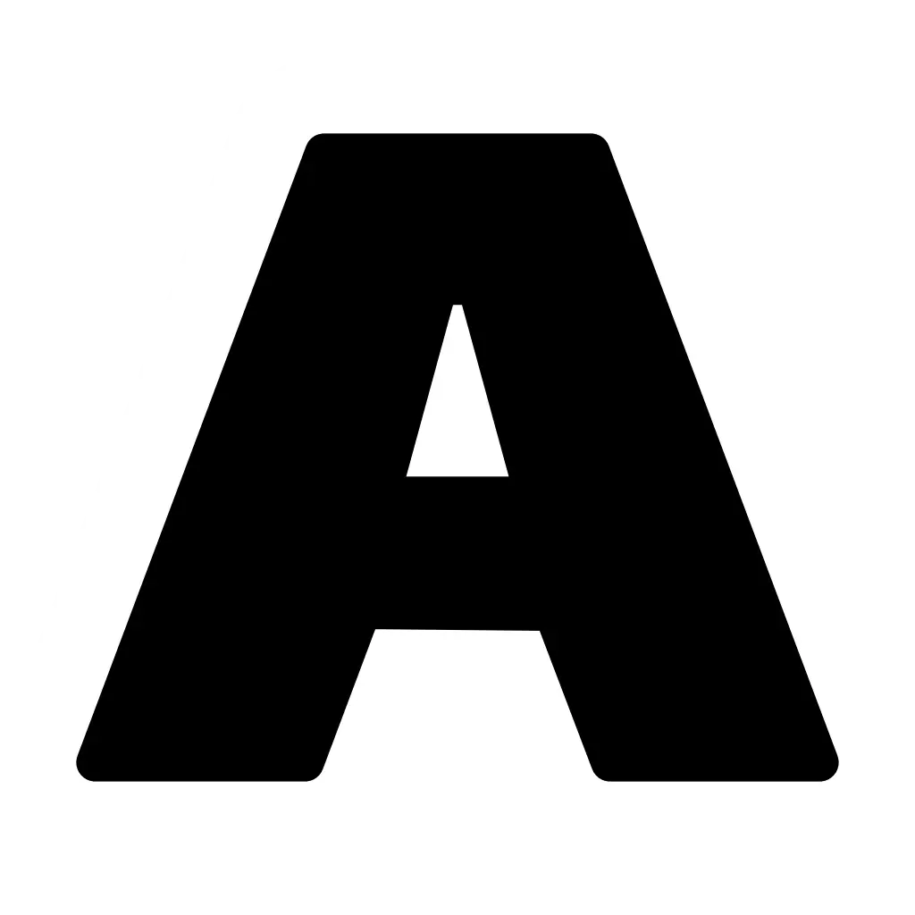 Bold Typography of Letter A