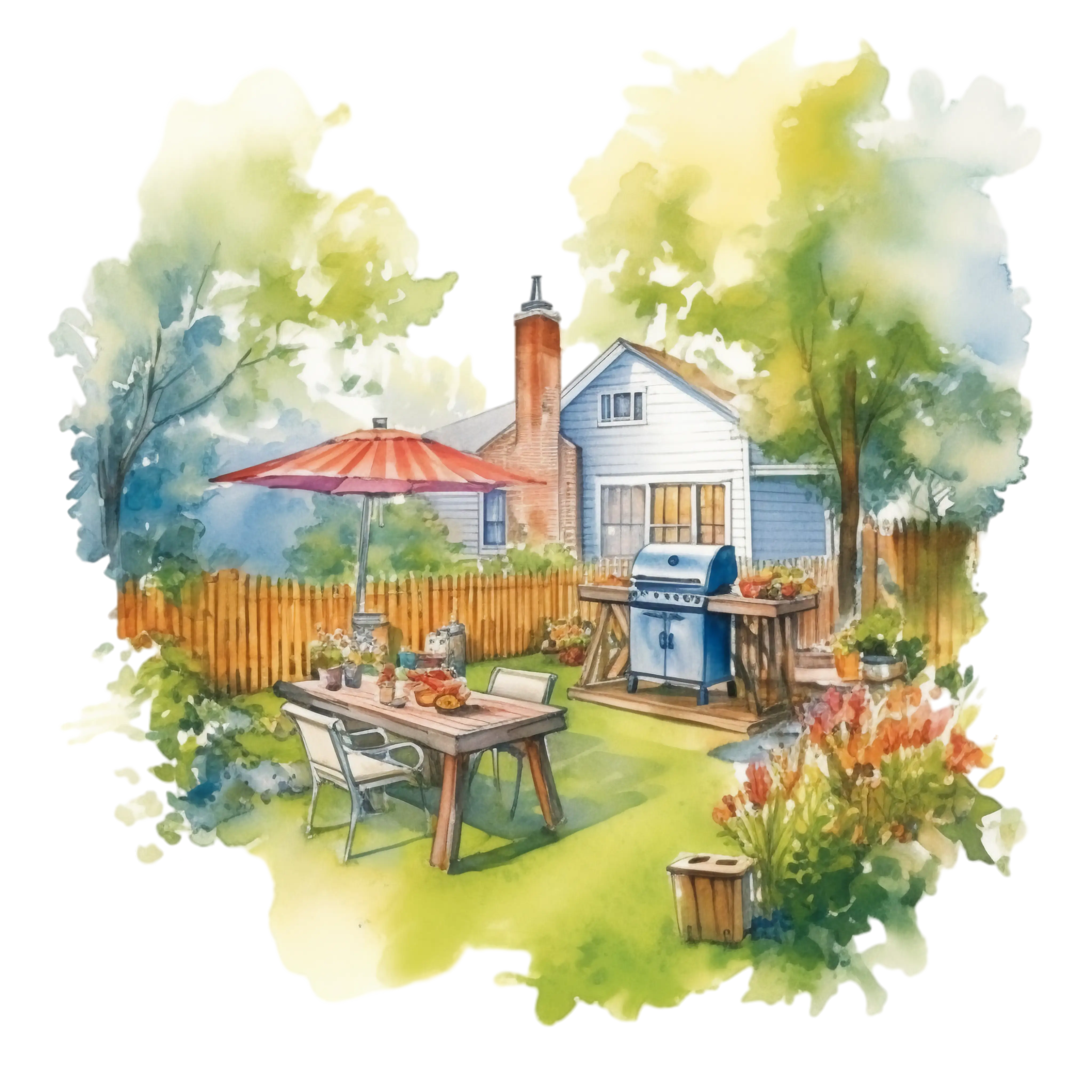 Cozy Backyard with Barbecue