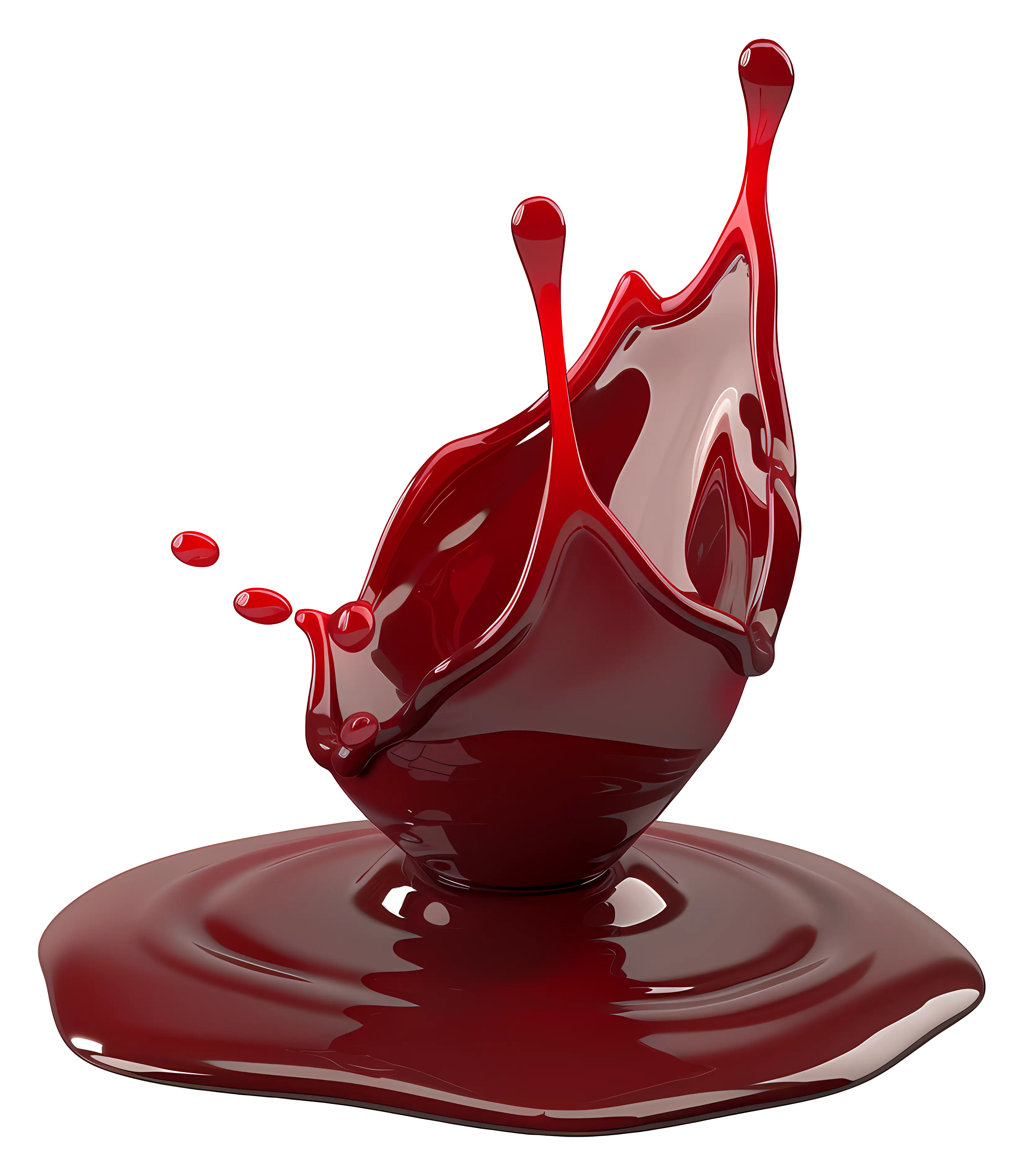 Dynamic Red Liquid Splash Illustration
