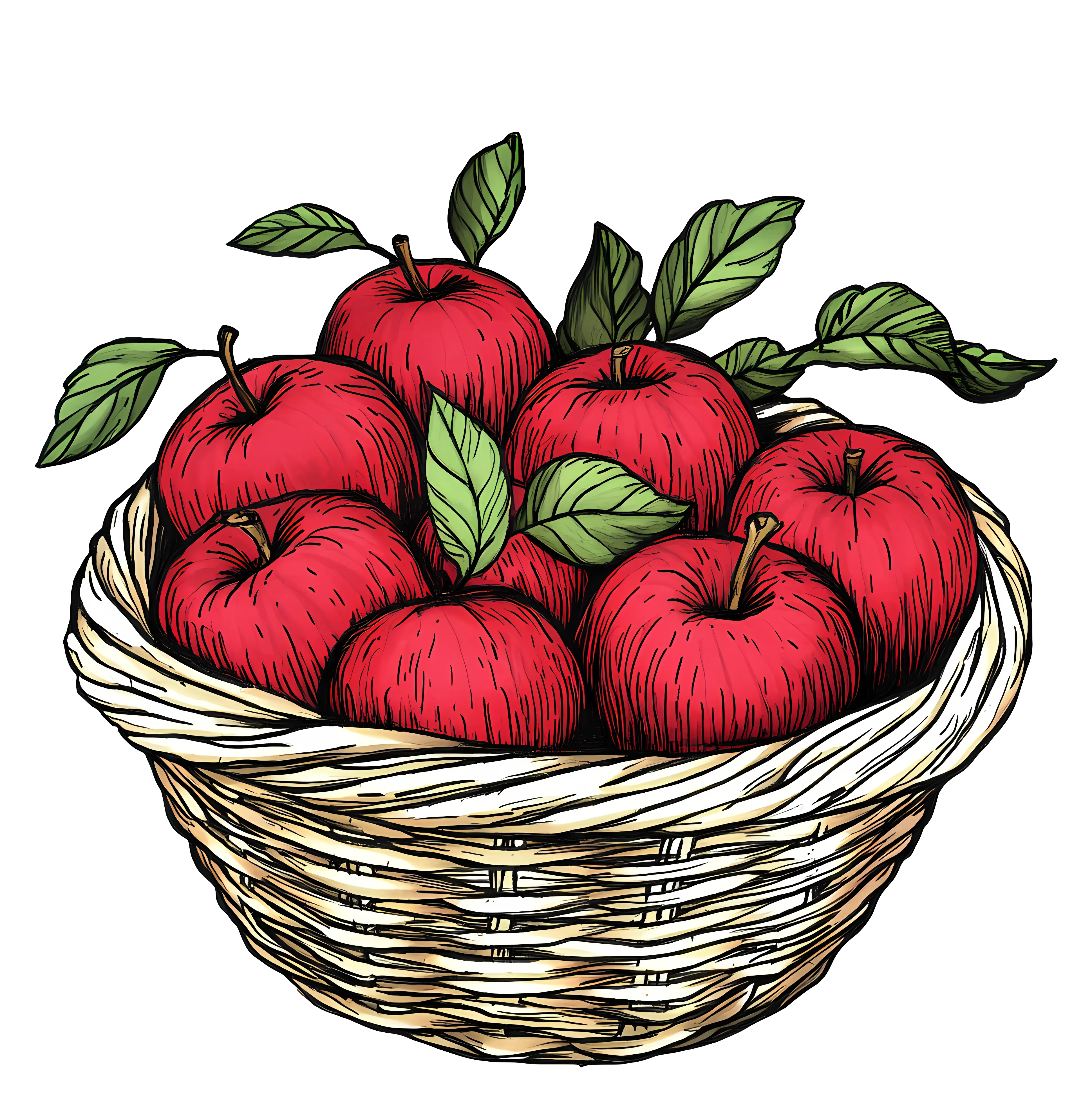 Basket of fresh red apples