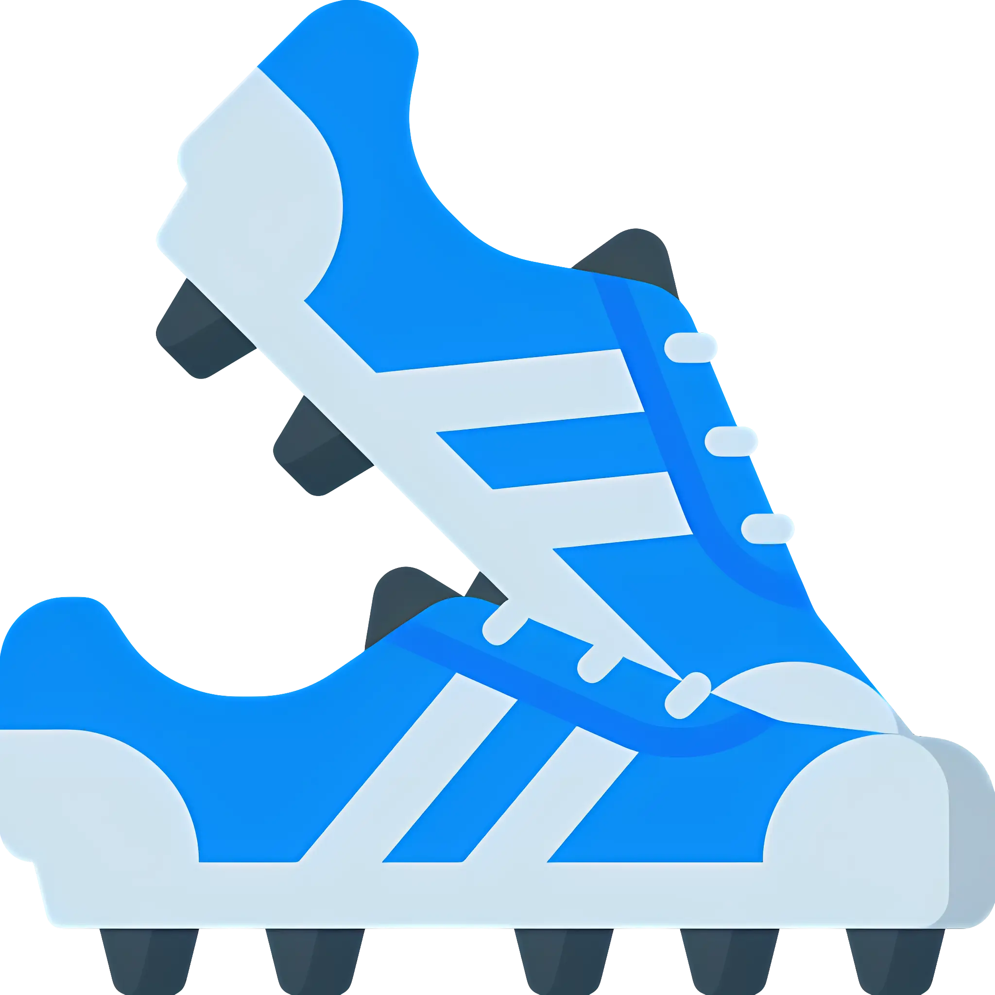 Blue Soccer Cleats Illustration