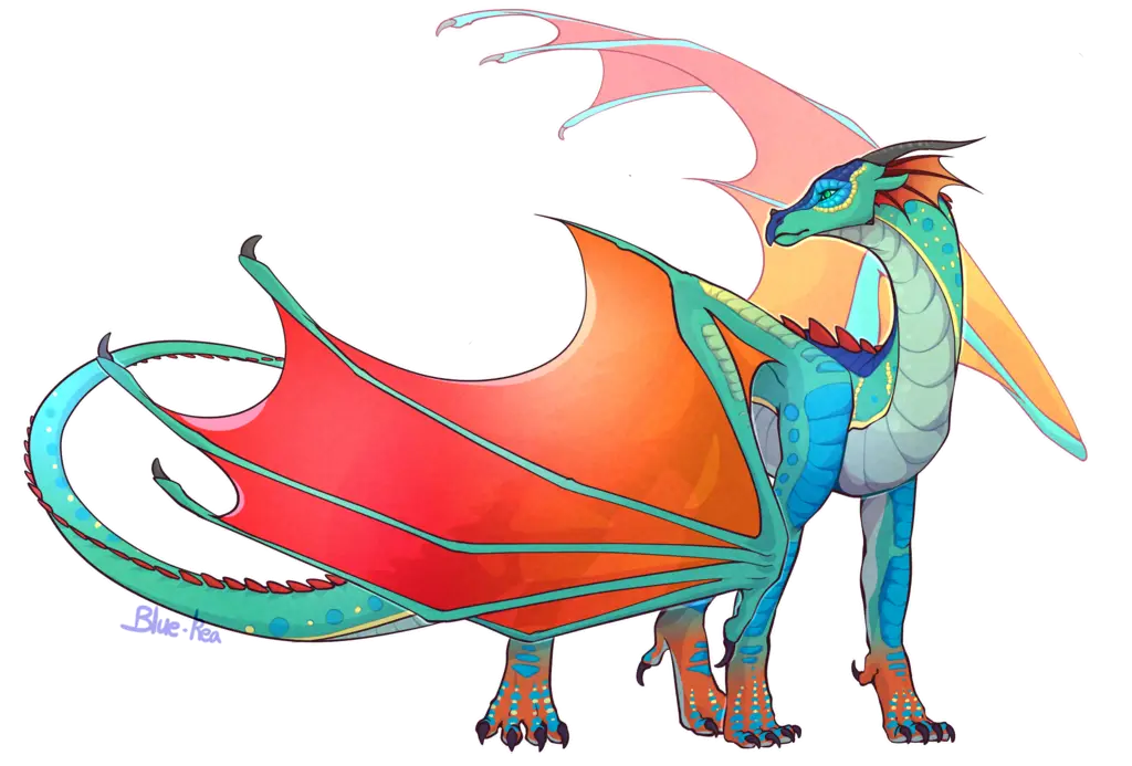 Colorful Dragon Illustration in Fantasy Art Style
