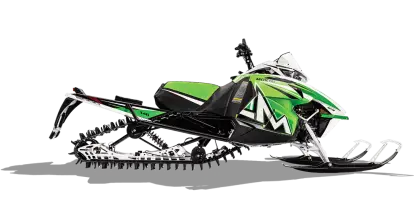 Green Snowmobile for Snow Adventures