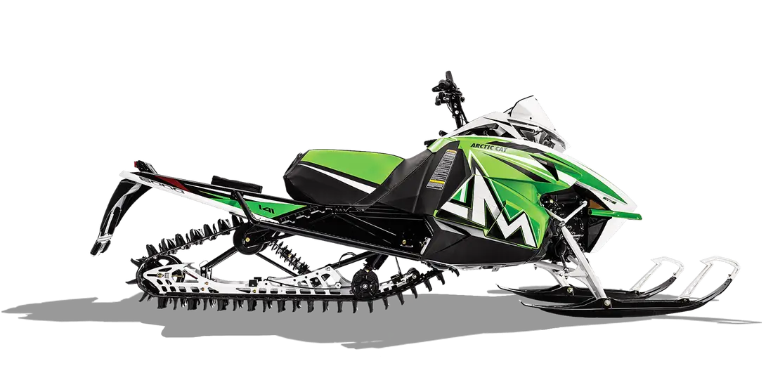 Green Snowmobile for Snow Adventures