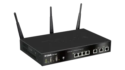 Black Wireless Wi-Fi Router with Antennas
