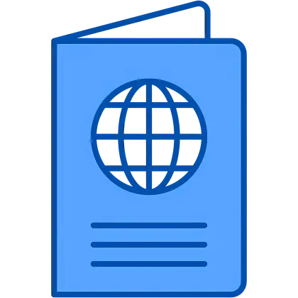 Global Passport Icon Illustration