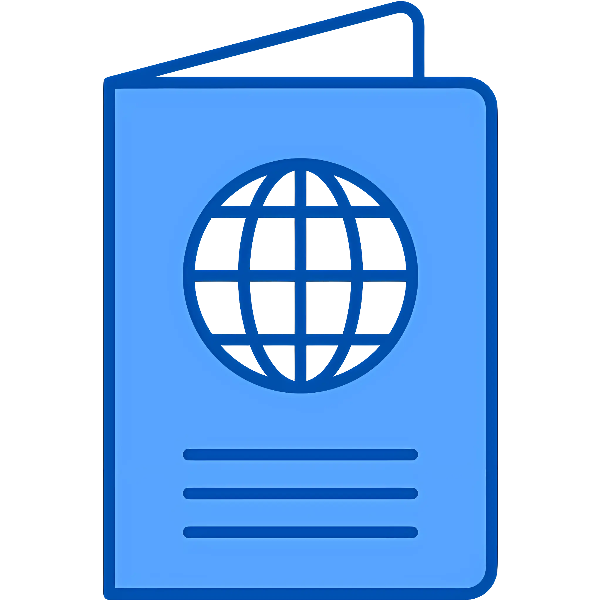 Global Passport Icon Illustration