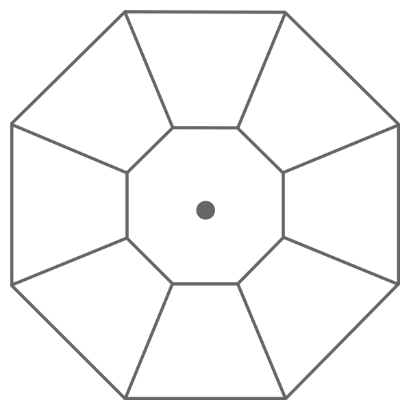 Polygonal Octagonal Design with Dot Center