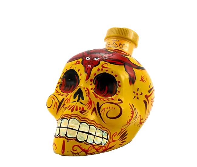 Decorative Yellow Skull Bottle