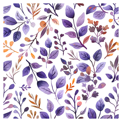 Watercolor Leaves Pattern Illustration