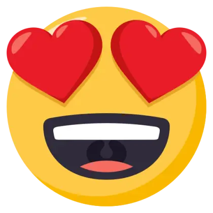 Heart-Eyed Smiling Emoji for Love and Affection