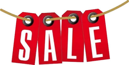 Red Sale Tags String Design