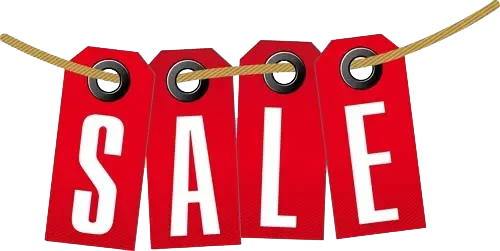 Red Sale Tags String Design