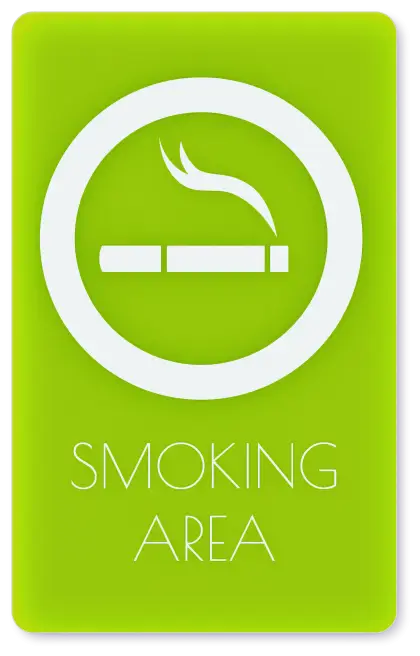 Green Smoking Area Sign